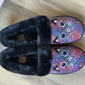 Bobs For Cats by Skechers Too Cozy Womens Slippers MEOW Lodge Size 10